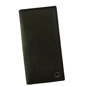 AUTH Salvatore Ferragamo Long Wallet Gantini PVC ~ Leather